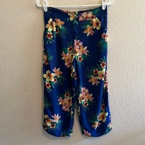 Girl’s Abercrombie Tropical Print Relaxed Pants | Size 13/14
